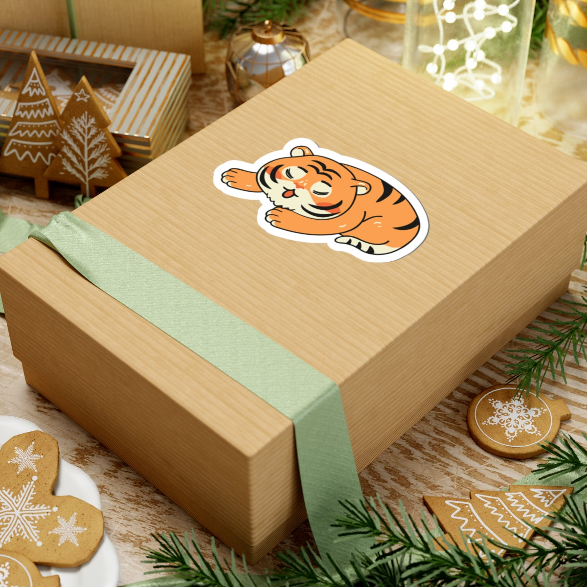 Napping Tiger Sticker
