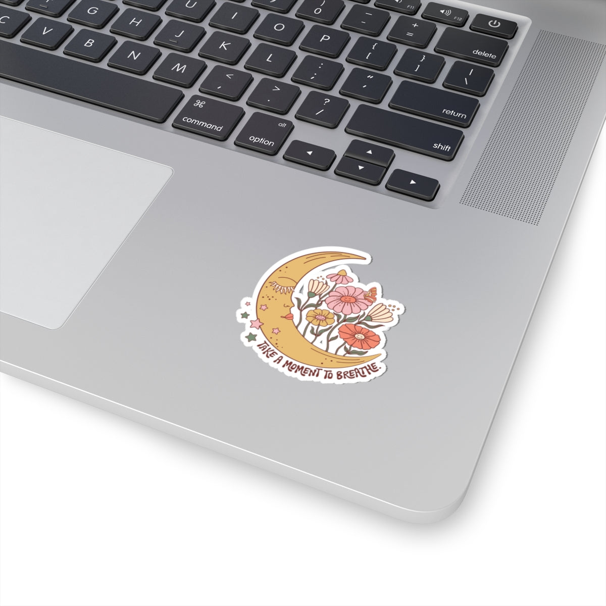 Moon & Flower Take a Moment to Breathe Sticker