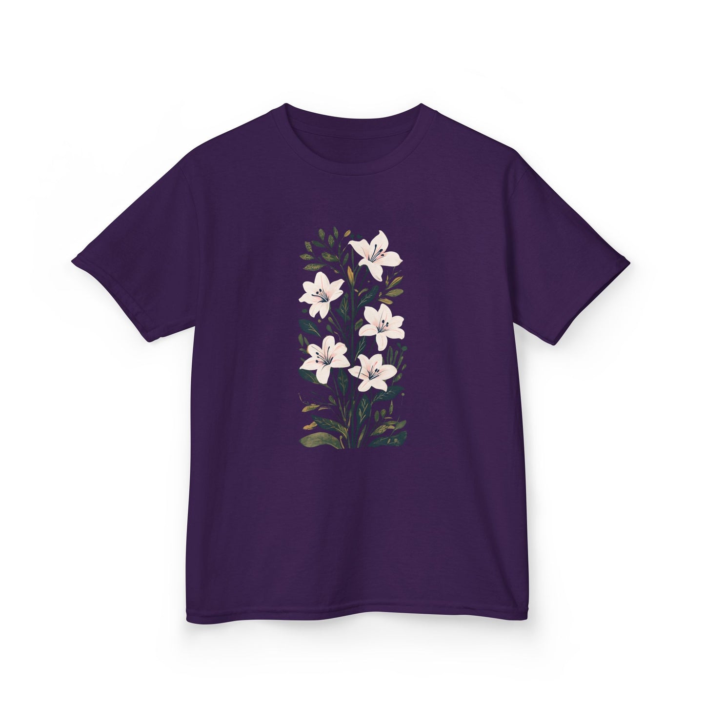 Lily Garden Party Floral Botanical Garden Tee - Cute and Comfortable Cotton Shirt