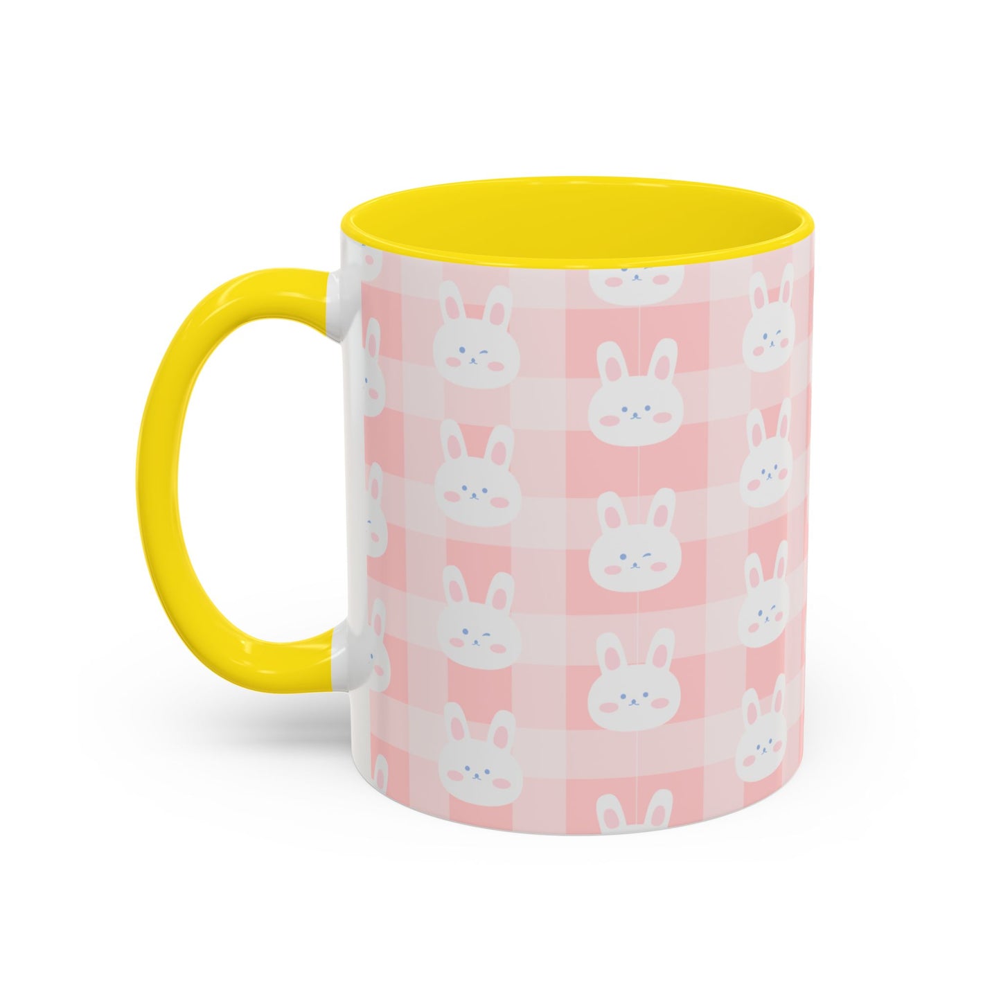 Cute Bunny Plaid Coffee Mug - Perfect for Easter and Spring Celebrations