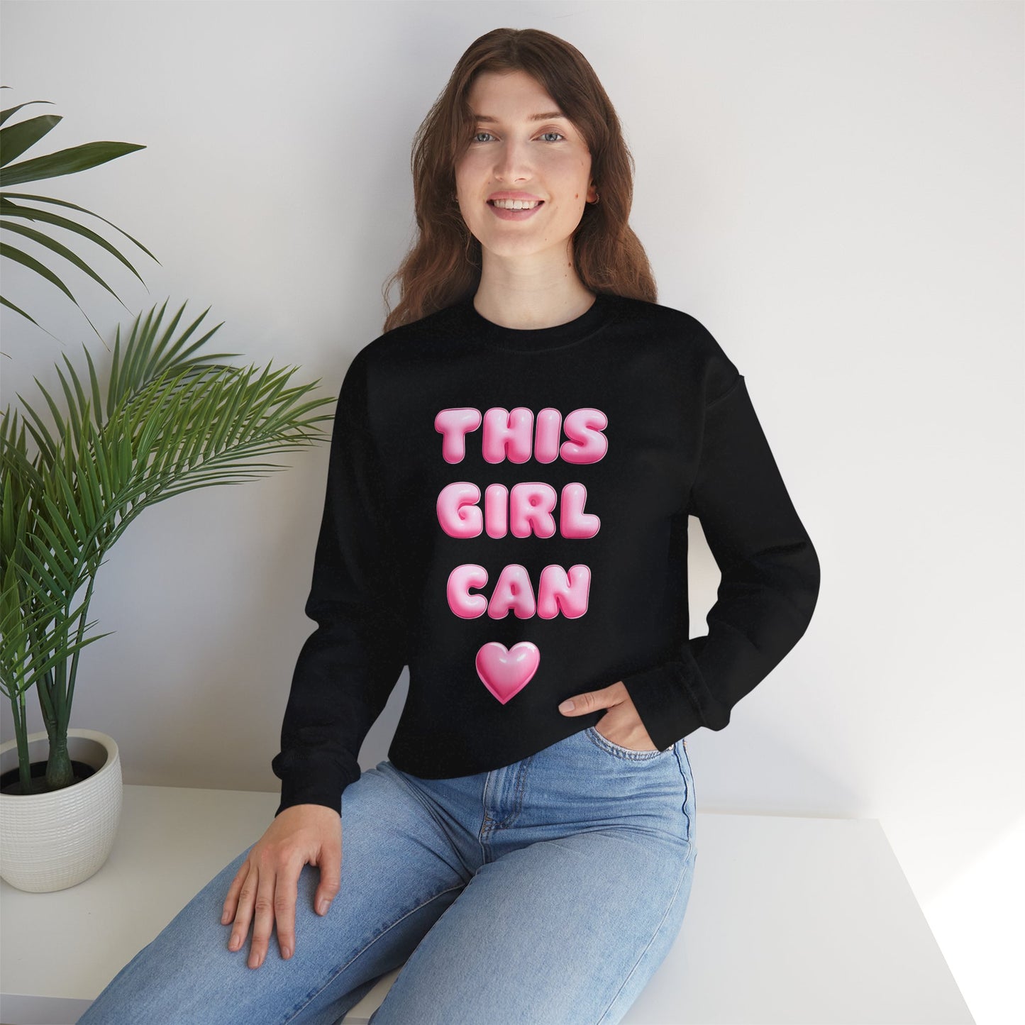 Girl Power Crewneck Sweatshirt - This Girl Can Statement