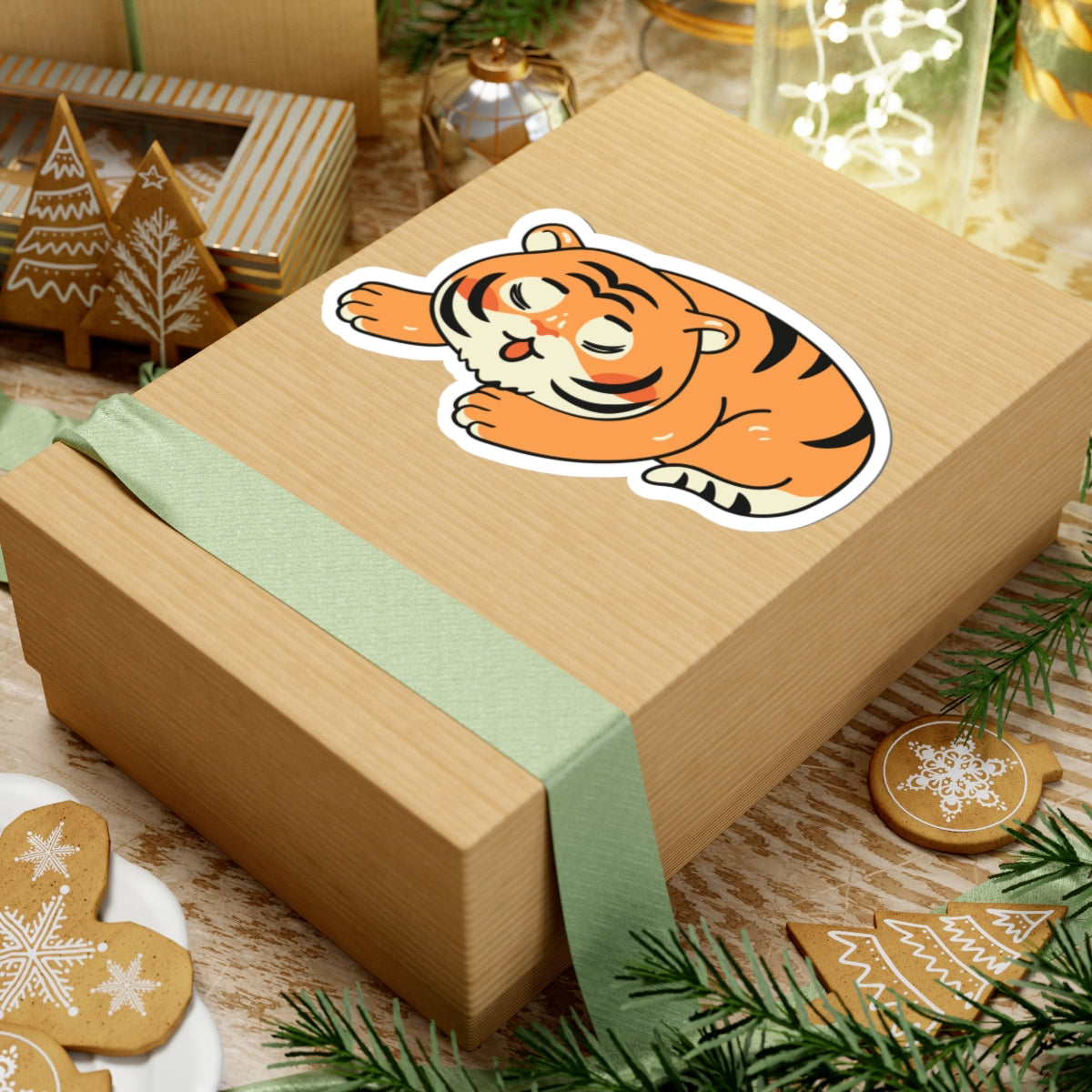 Napping Tiger Sticker