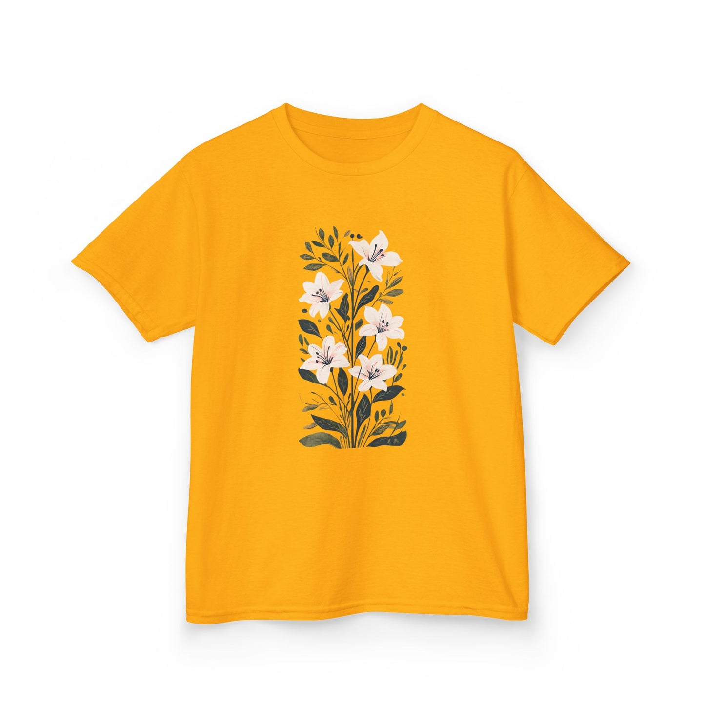 Lily Garden Party Floral Botanical Garden Tee - Cute and Comfortable Cotton Shirt