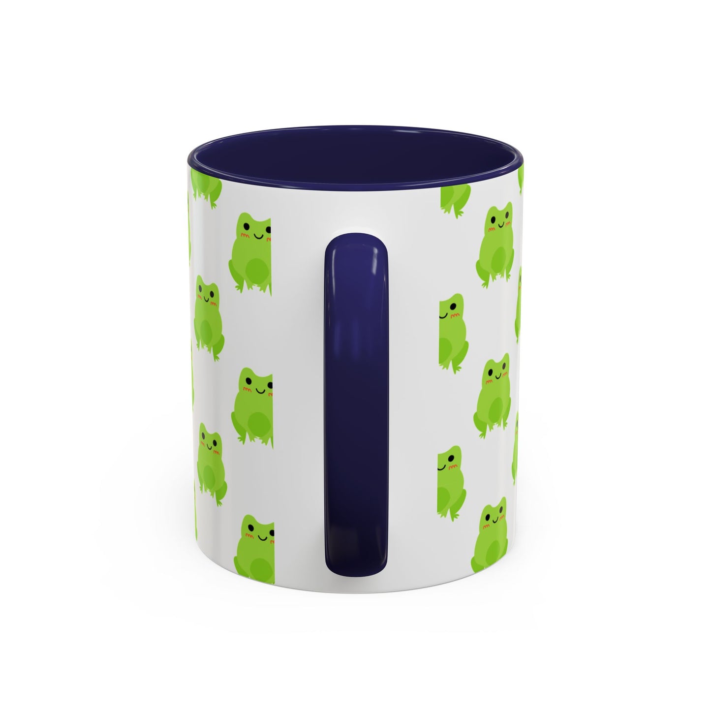 Cute Frog Pattern Coffee Mug – Fun Green Frog Design for Nature Lovers
