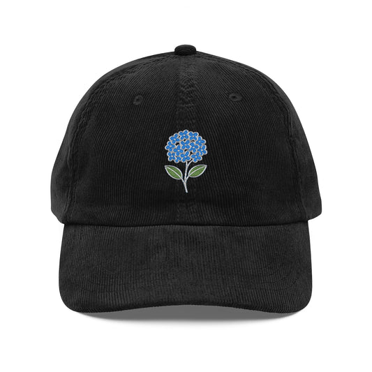 Hydrangea Vintage Courderoy Cap - Perfect for Casual Outings & Nature Lovers