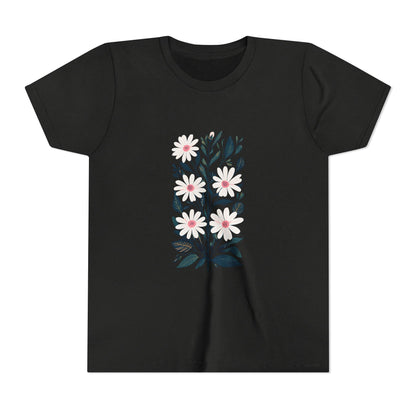 Daisy Botanical Girl's Garden Short Sleeve Tee - Nature Inspired Floral Design