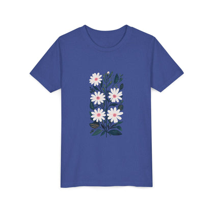 Daisy Botanical Girl's Garden Short Sleeve Tee - Nature Inspired Floral Design
