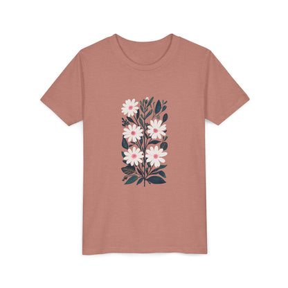 Daisy Botanical Girl's Garden Short Sleeve Tee - Nature Inspired Floral Design