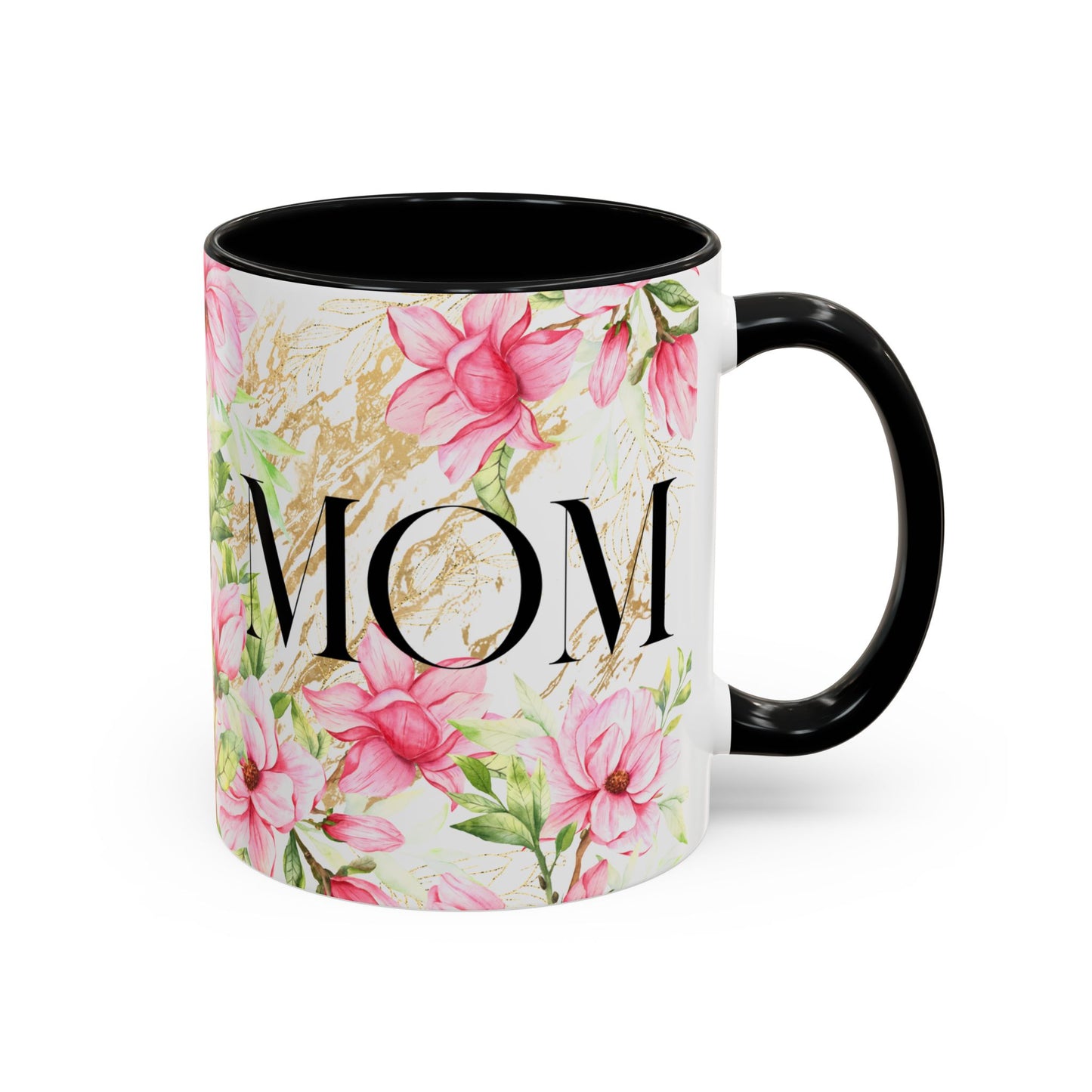 Floral Mom Accent Coffee Mug - Perfect Gift for Mother's Day