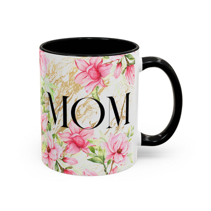 Floral Mom Accent Coffee Mug - Perfect Gift for Mother's Day