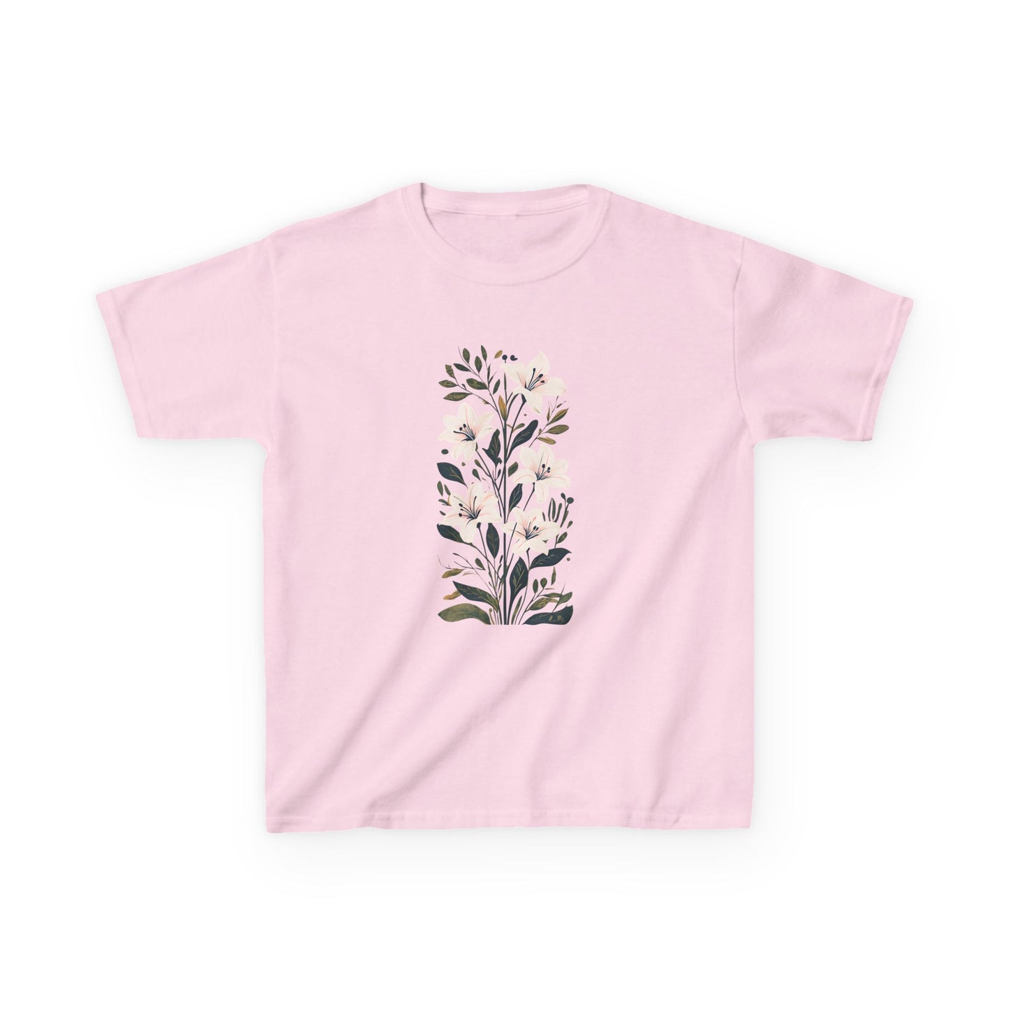 Lily Garden Party Floral Botanical Garden Tee - Cute and Comfortable Cotton Shirt