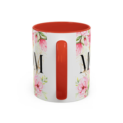Floral Mom Accent Coffee Mug - Perfect Gift for Mother's Day