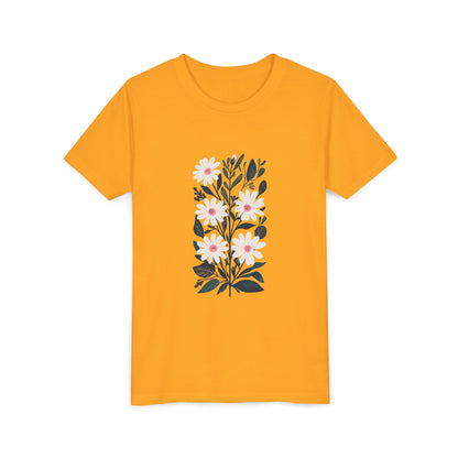 Daisy Botanical Girl's Garden Short Sleeve Tee - Nature Inspired Floral Design