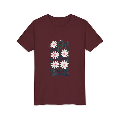 Daisy Botanical Girl's Garden Short Sleeve Tee - Nature Inspired Floral Design