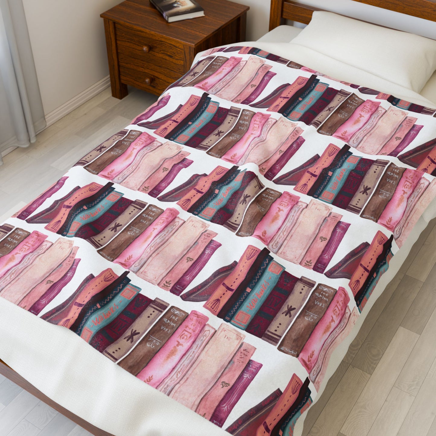 Cozy Book Club Velveteen Plush Blanket - Perfect for Reading Nooks and Gifts