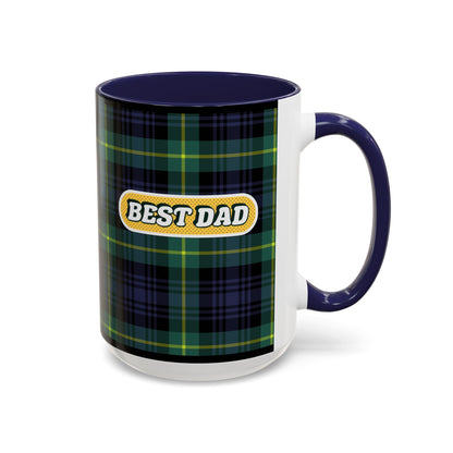 Best Dad Plaid Coffee Mug - 11oz & 15oz