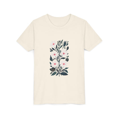 Daisy Botanical Girl's Garden Short Sleeve Tee - Nature Inspired Floral Design