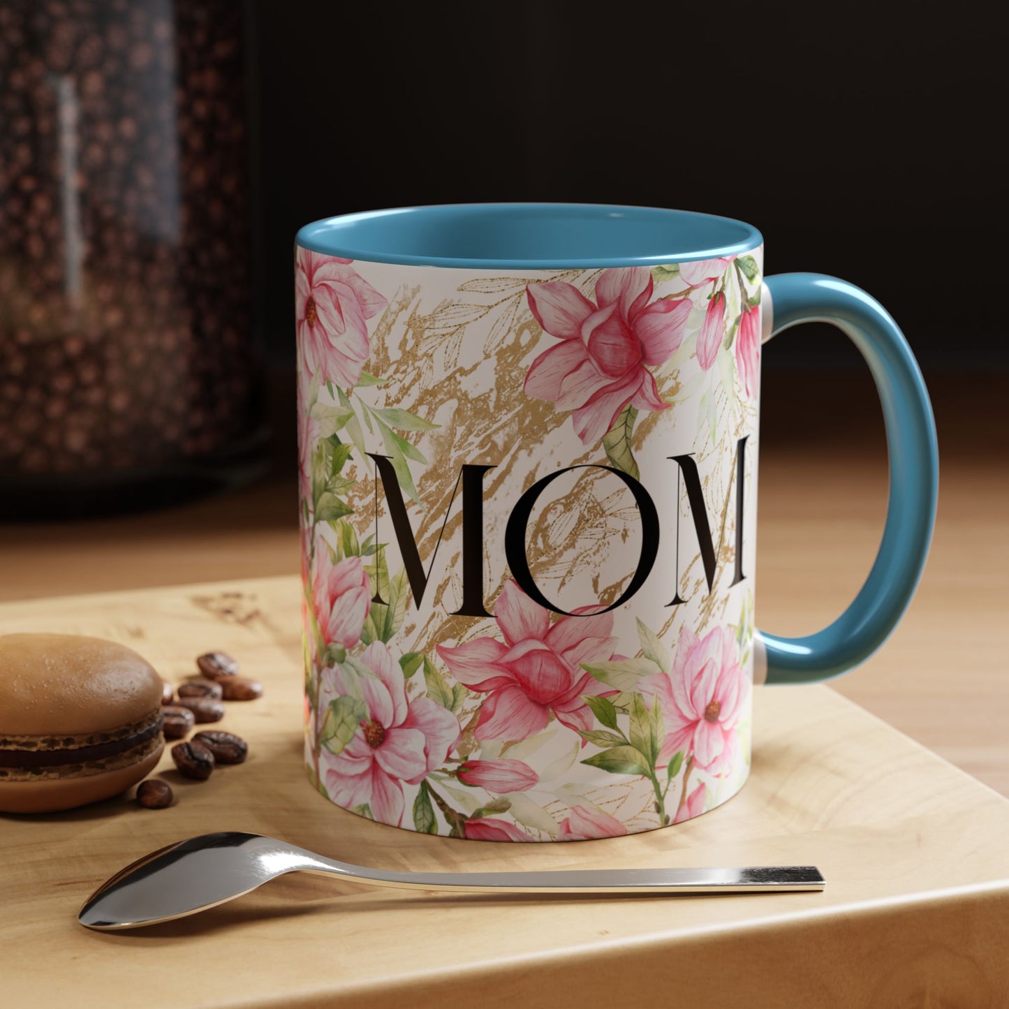 Floral Mom Accent Coffee Mug - Perfect Gift for Mother's Day