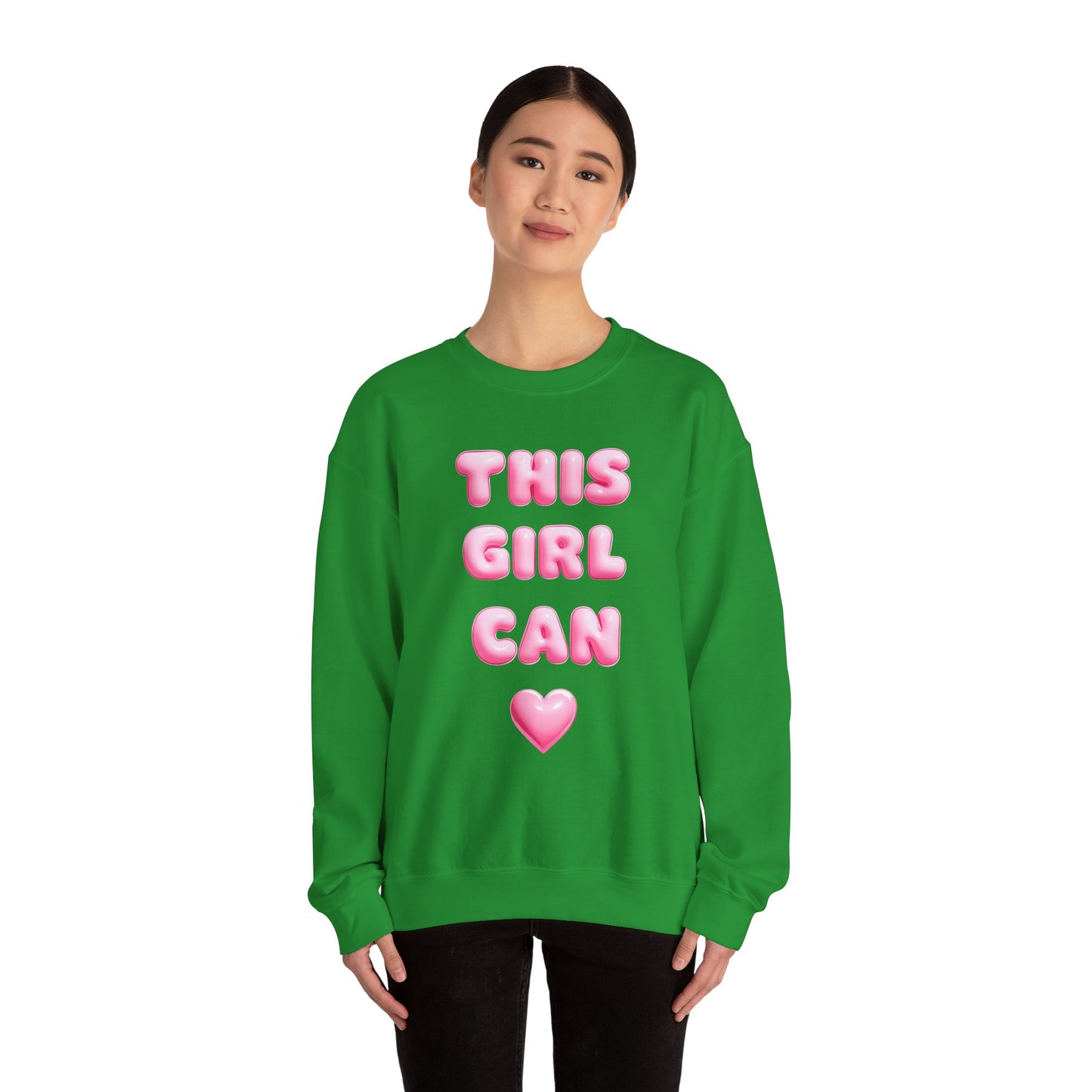 Girl Power Crewneck Sweatshirt - This Girl Can Statement