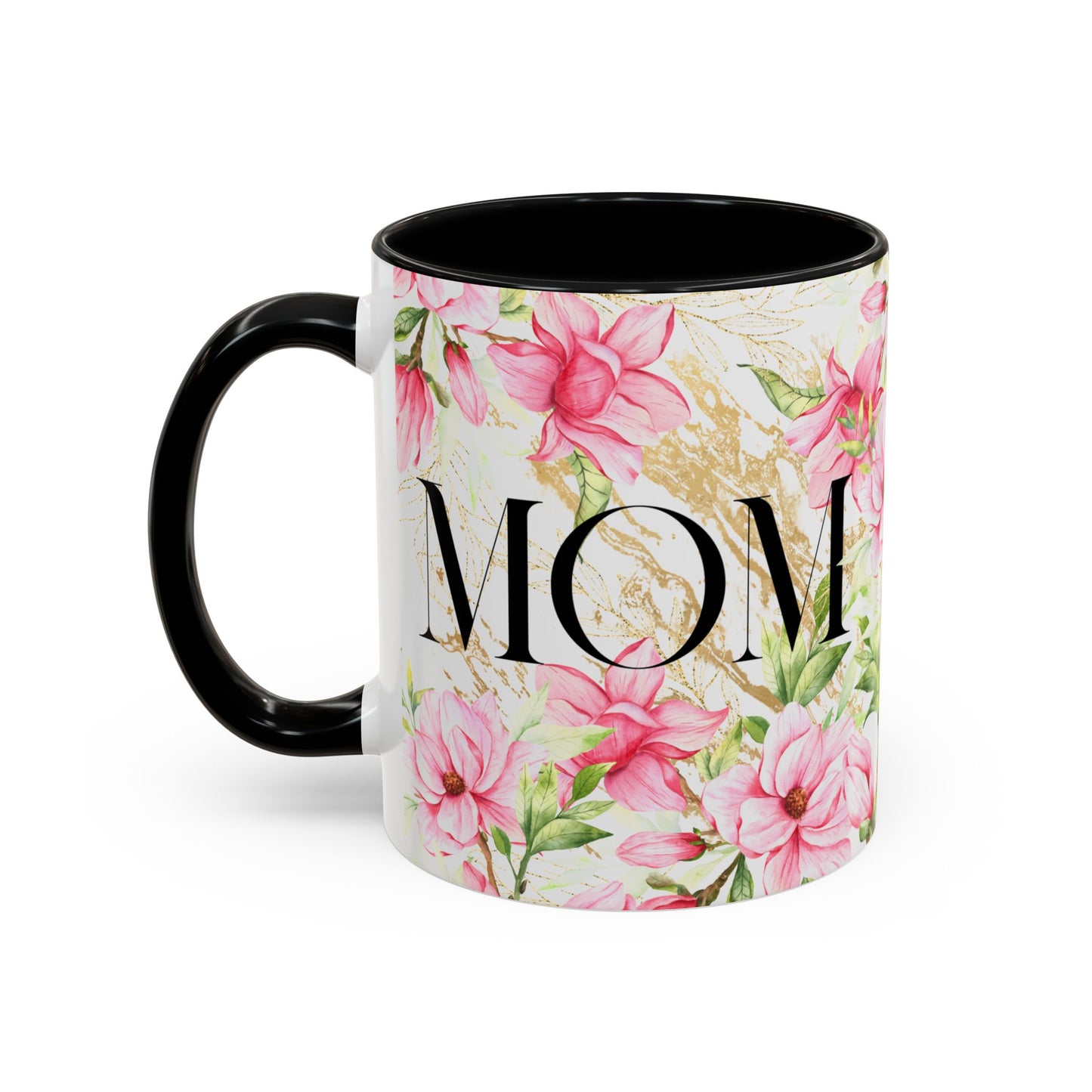 Floral Mom Accent Coffee Mug - Perfect Gift for Mother's Day