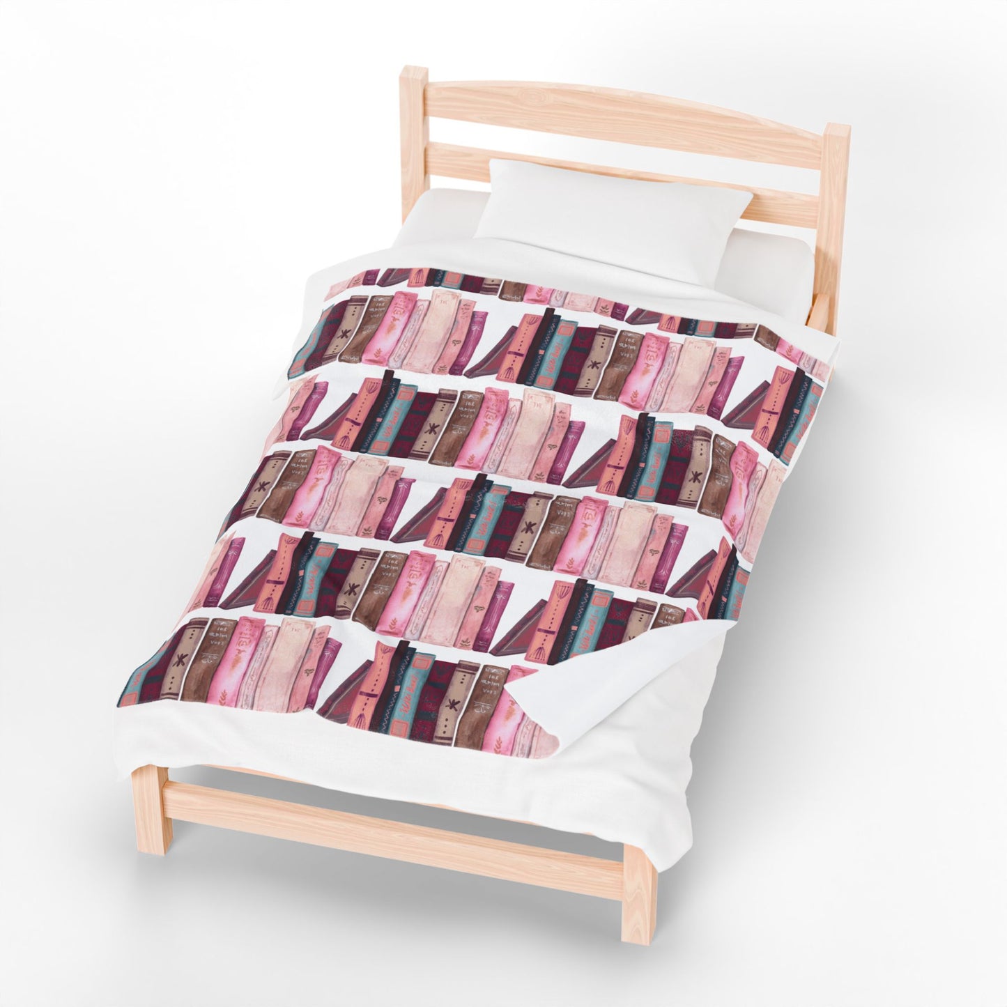 Cozy Book Club Velveteen Plush Blanket - Perfect for Reading Nooks and Gifts