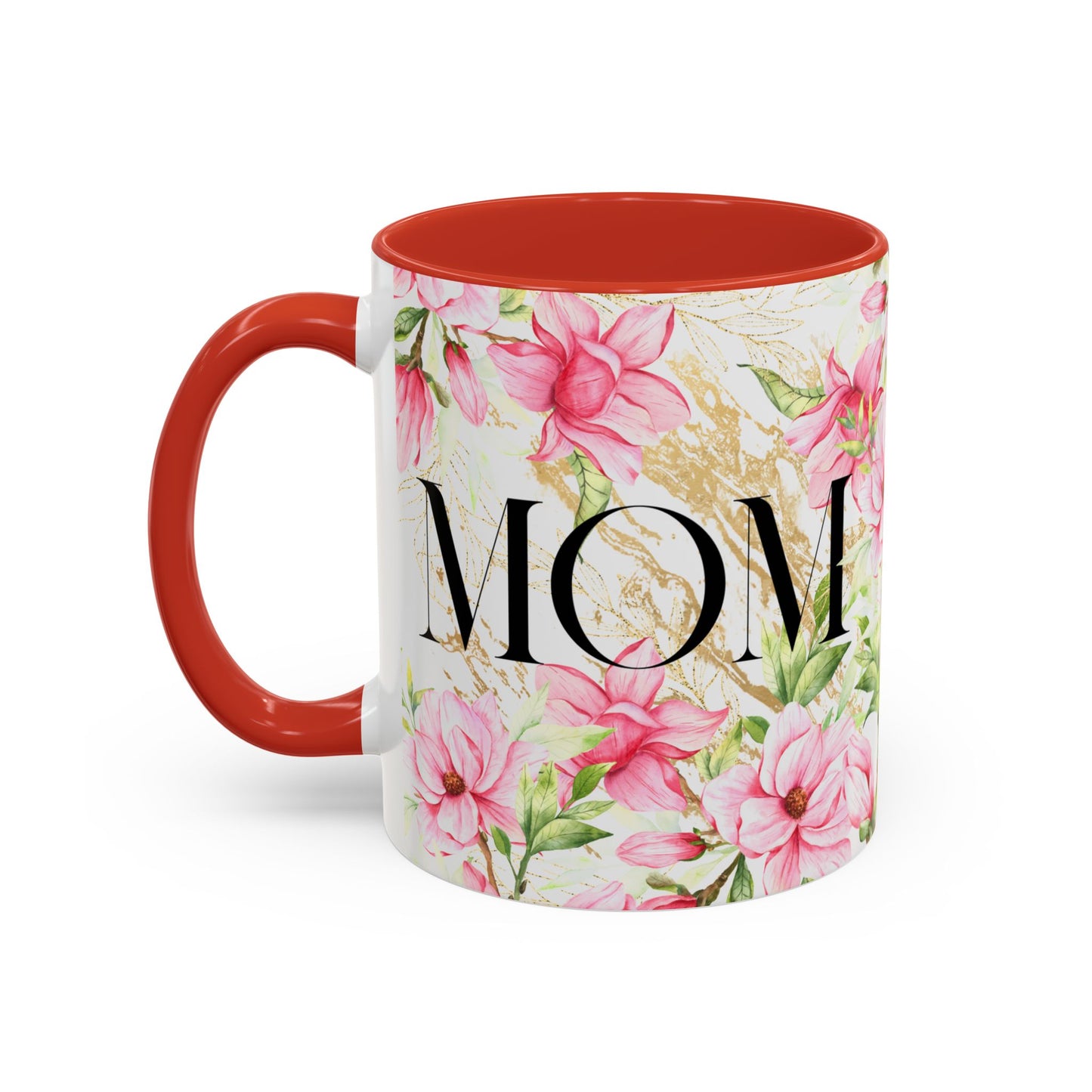 Floral Mom Accent Coffee Mug - Perfect Gift for Mother's Day