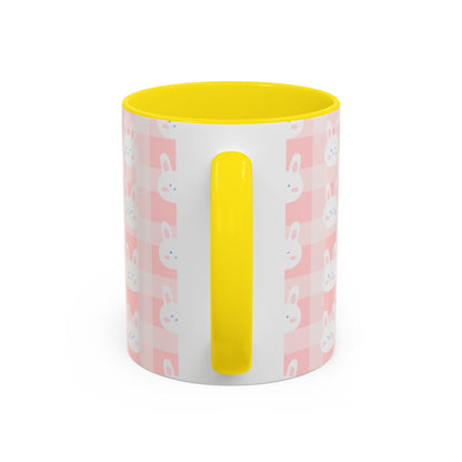 Cute Bunny Plaid Coffee Mug - Perfect for Easter and Spring Celebrations