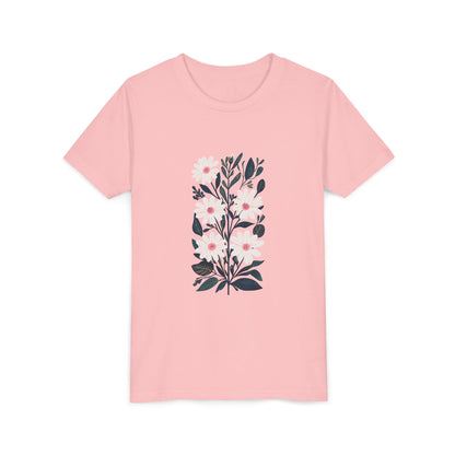 Daisy Botanical Girl's Garden Short Sleeve Tee - Nature Inspired Floral Design