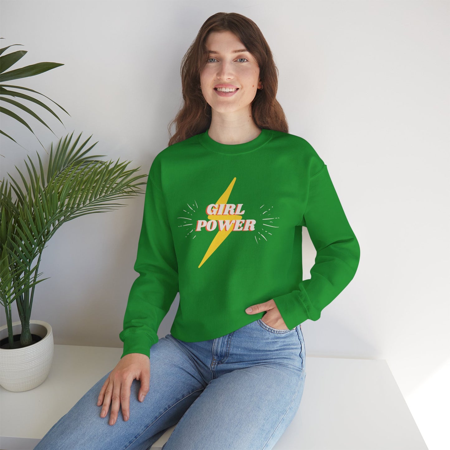 Mom's Girl Power Crewneck Sweatshirt - Cozy and Empowering Apparel