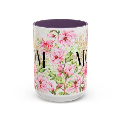 Floral Mom Accent Coffee Mug - Perfect Gift for Mother's Day