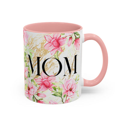 Floral Mom Accent Coffee Mug - Perfect Gift for Mother's Day