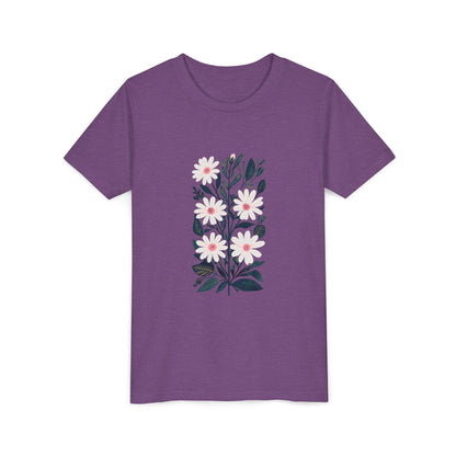 Daisy Botanical Girl's Garden Short Sleeve Tee - Nature Inspired Floral Design