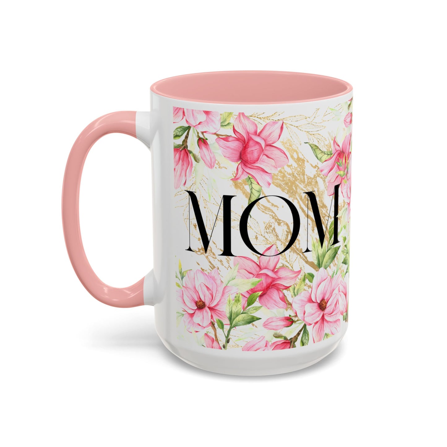 Floral Mom Accent Coffee Mug - Perfect Gift for Mother's Day