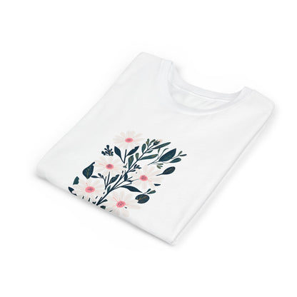 Daisy Botanical Girl's Garden Short Sleeve Tee - Nature Inspired Floral Design