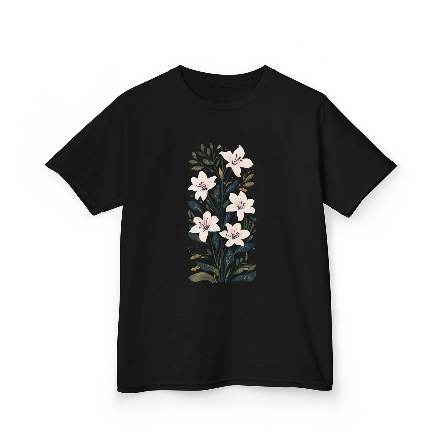 Lily Garden Party Floral Botanical Garden Tee - Cute and Comfortable Cotton Shirt