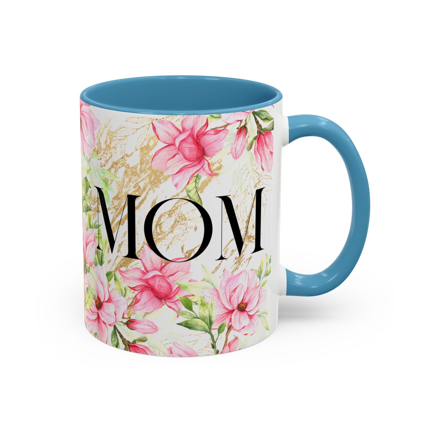 Floral Mom Accent Coffee Mug - Perfect Gift for Mother's Day