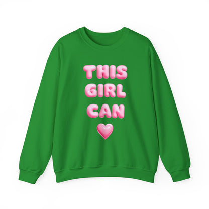 Girl Power Crewneck Sweatshirt - This Girl Can Statement