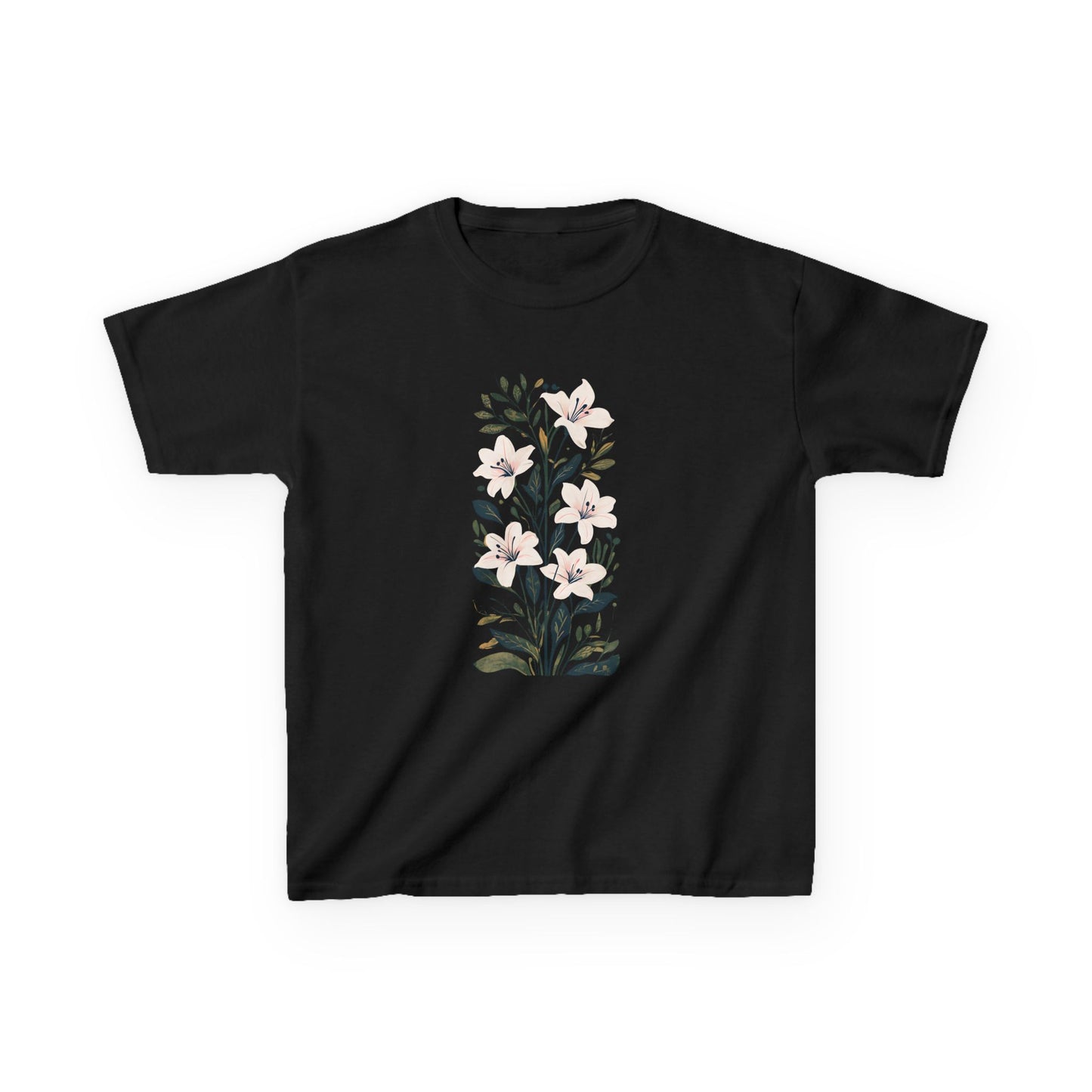 Lily Garden Party Floral Botanical Garden Tee - Cute and Comfortable Cotton Shirt