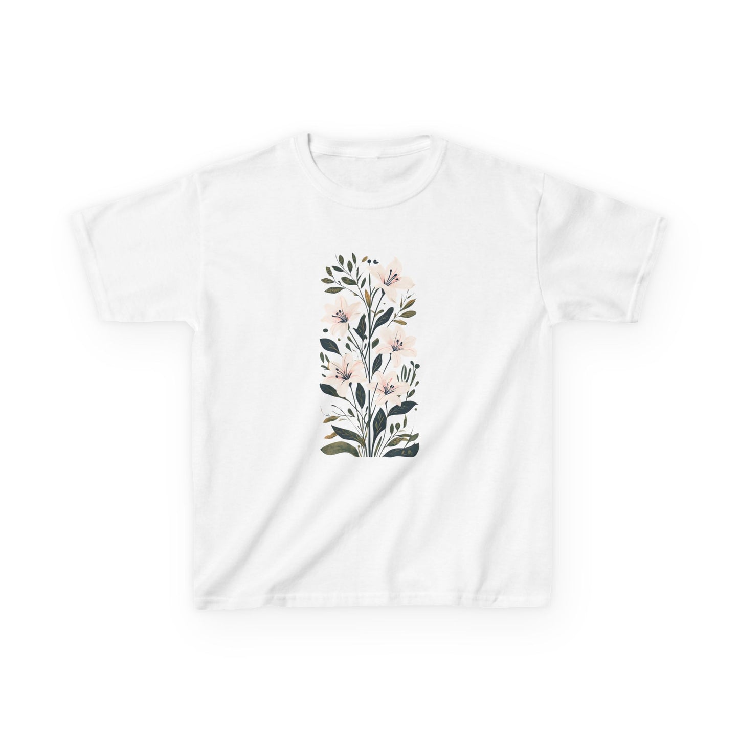 Lily Garden Party Floral Botanical Garden Tee - Cute and Comfortable Cotton Shirt