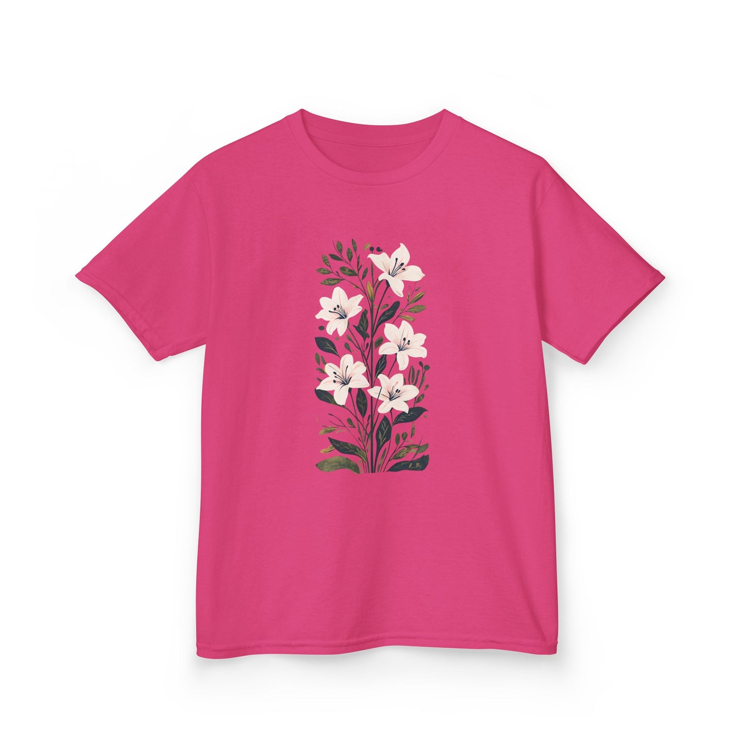 Lily Garden Party Floral Botanical Garden Tee - Cute and Comfortable Cotton Shirt