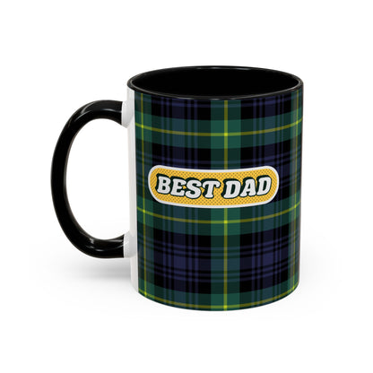 Best Dad Plaid Coffee Mug - 11oz & 15oz