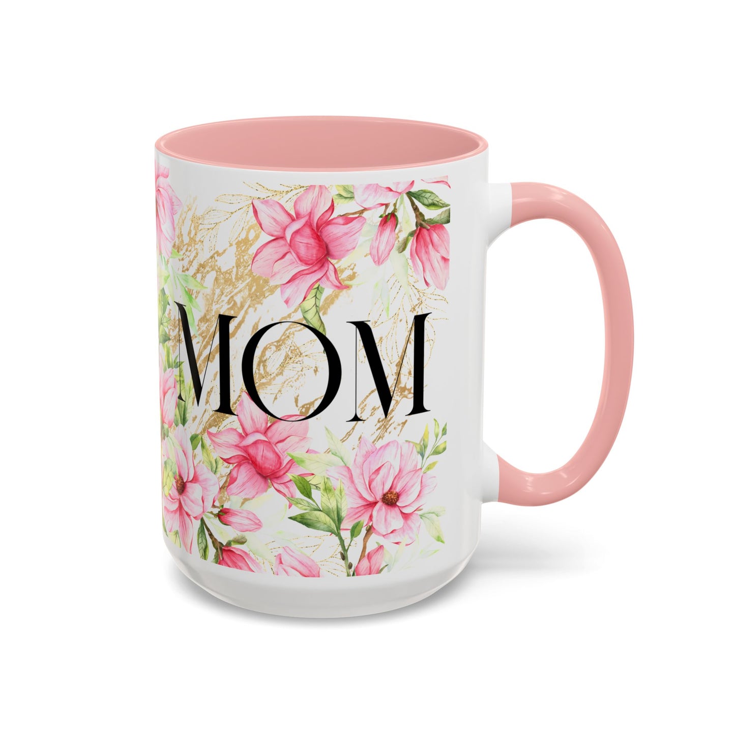 Floral Mom Accent Coffee Mug - Perfect Gift for Mother's Day