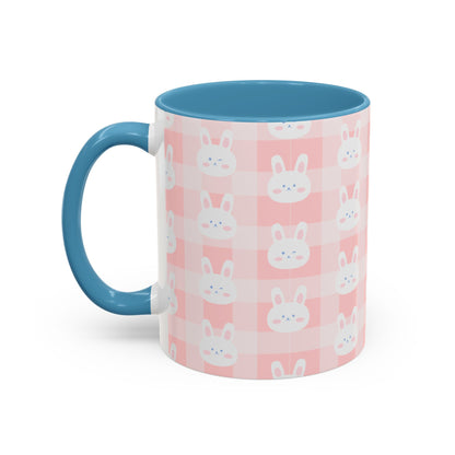Cute Bunny Plaid Coffee Mug - Perfect for Easter and Spring Celebrations