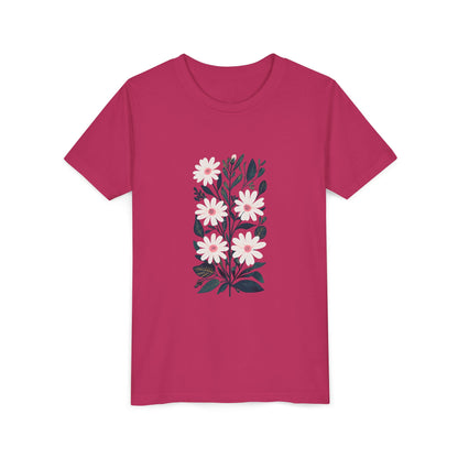 Daisy Botanical Girl's Garden Short Sleeve Tee - Nature Inspired Floral Design