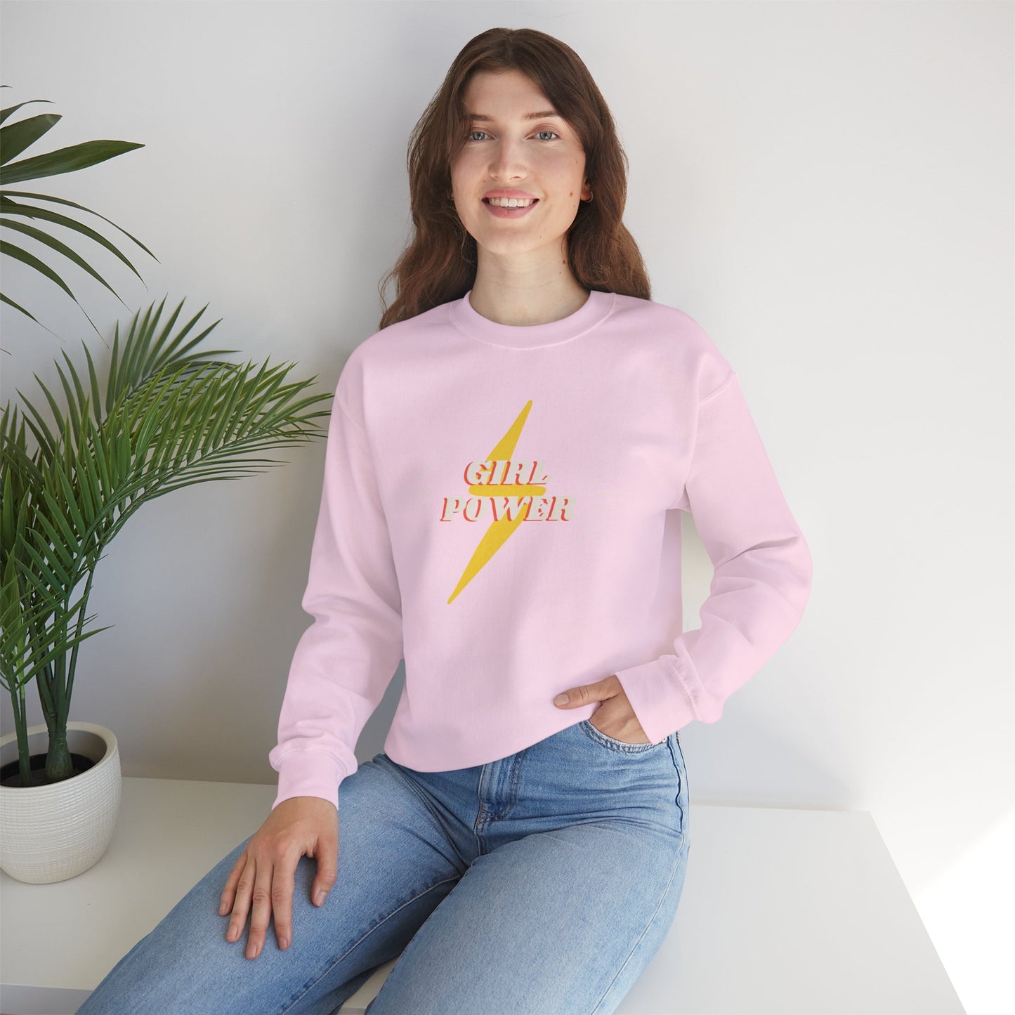 Mom's Girl Power Crewneck Sweatshirt - Cozy and Empowering Apparel