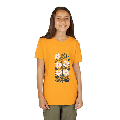 Daisy Botanical Girl's Garden Short Sleeve Tee - Nature Inspired Floral Design