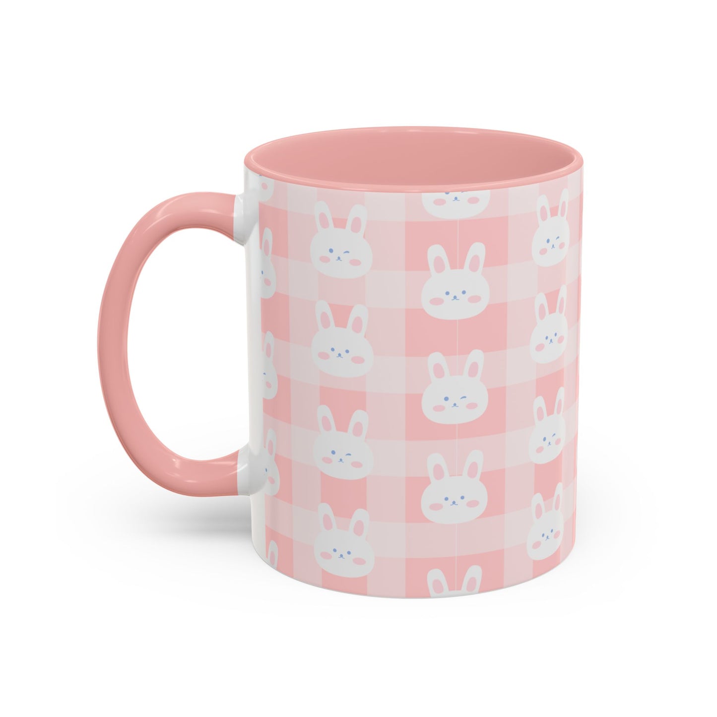 Cute Bunny Plaid Coffee Mug - Perfect for Easter and Spring Celebrations