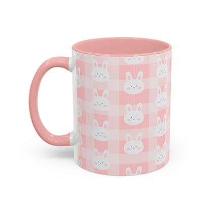 Cute Bunny Plaid Coffee Mug - Perfect for Easter and Spring Celebrations