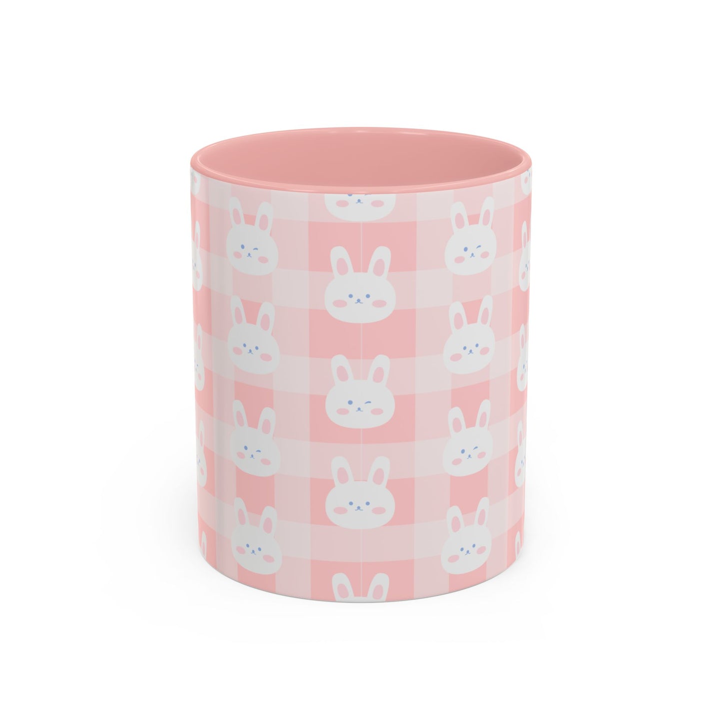 Cute Bunny Plaid Coffee Mug - Perfect for Easter and Spring Celebrations
