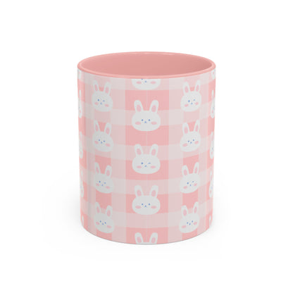 Cute Bunny Plaid Coffee Mug - Perfect for Easter and Spring Celebrations